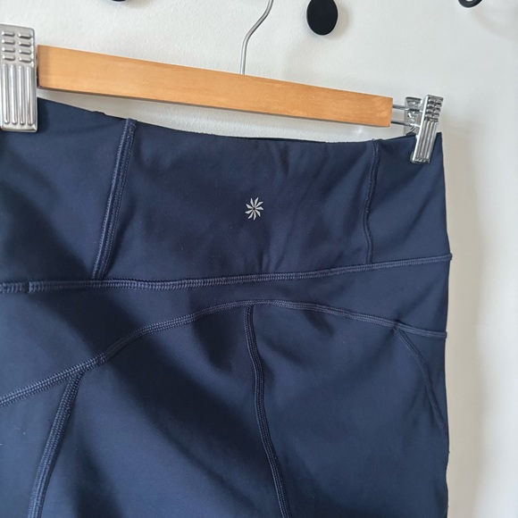 Athleta Rainier High-Rise Lined Leggings Navy Small Tall Cold Weather - Picture 6 of 11